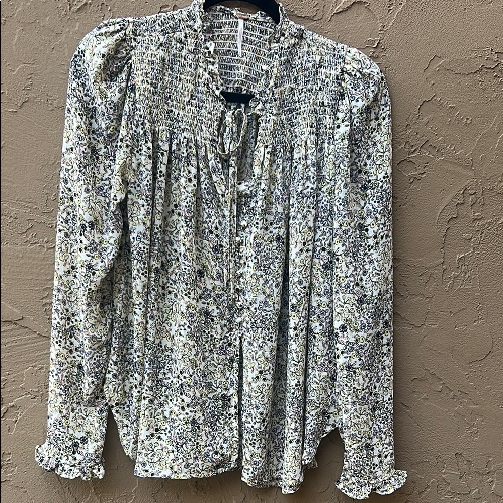 🎉3X HOST PICK🎉Free People Floral Print Lela Blouse - Picture 4 of 10